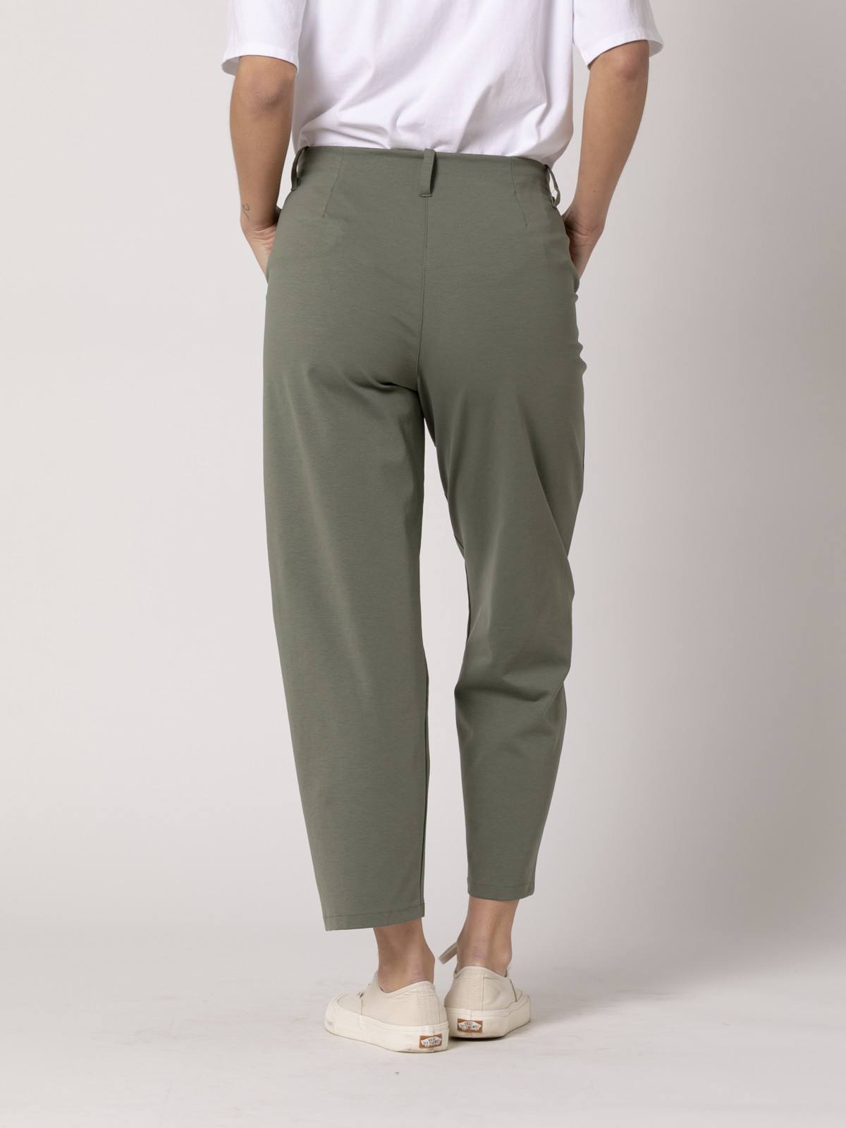 Pantalón teen costura en bajo color Caqui