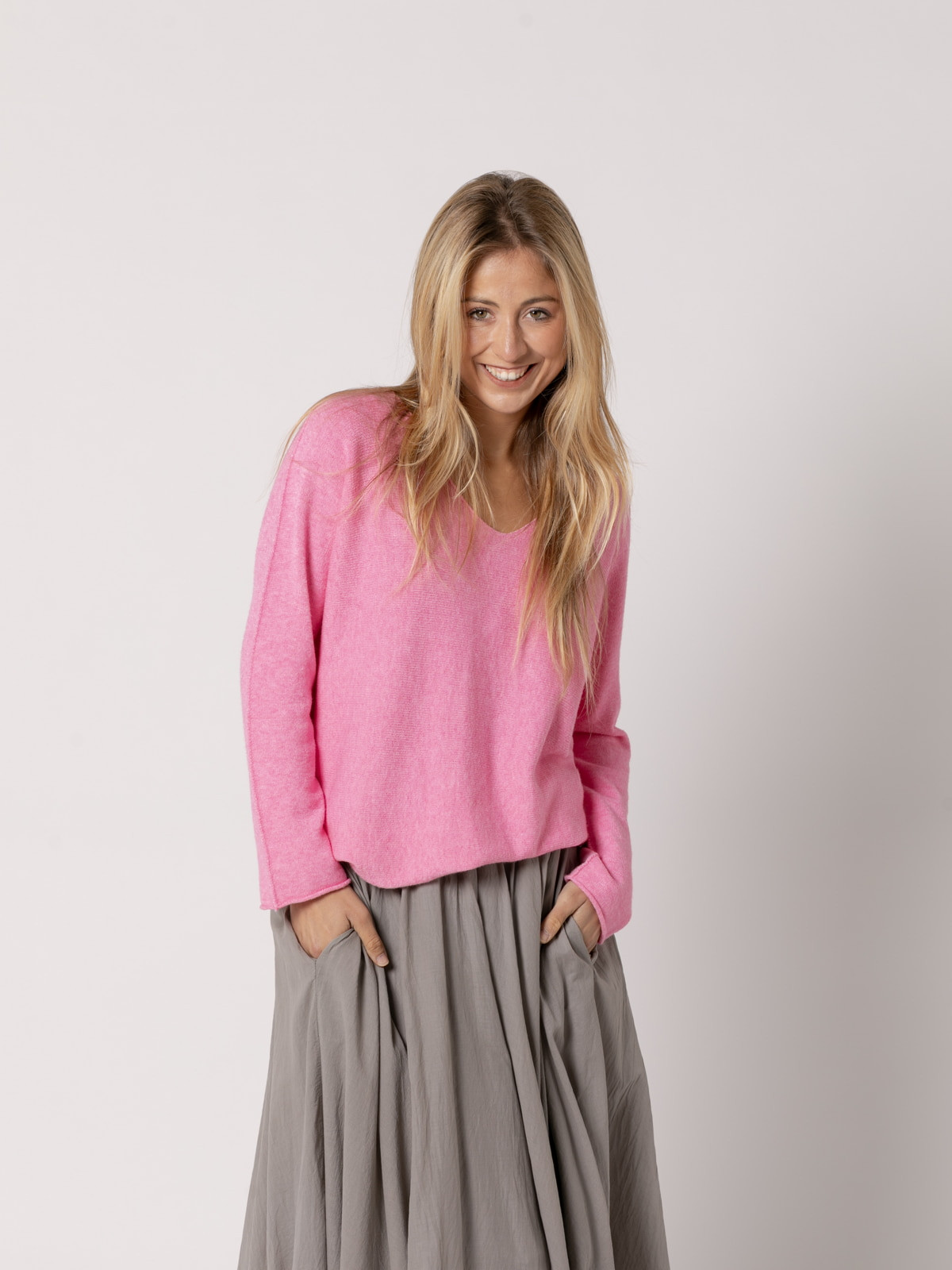 Jersey suave c/pico essence color Fresa