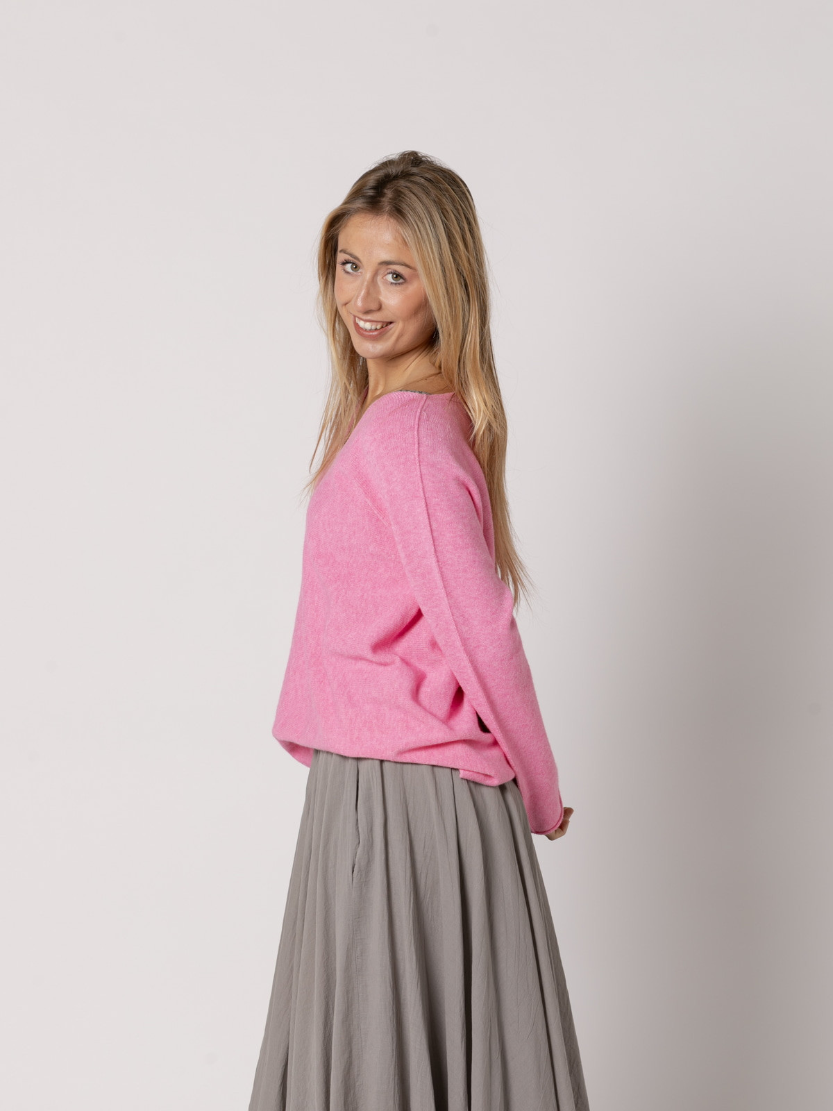 Jersey suave c/pico essence color Fresa