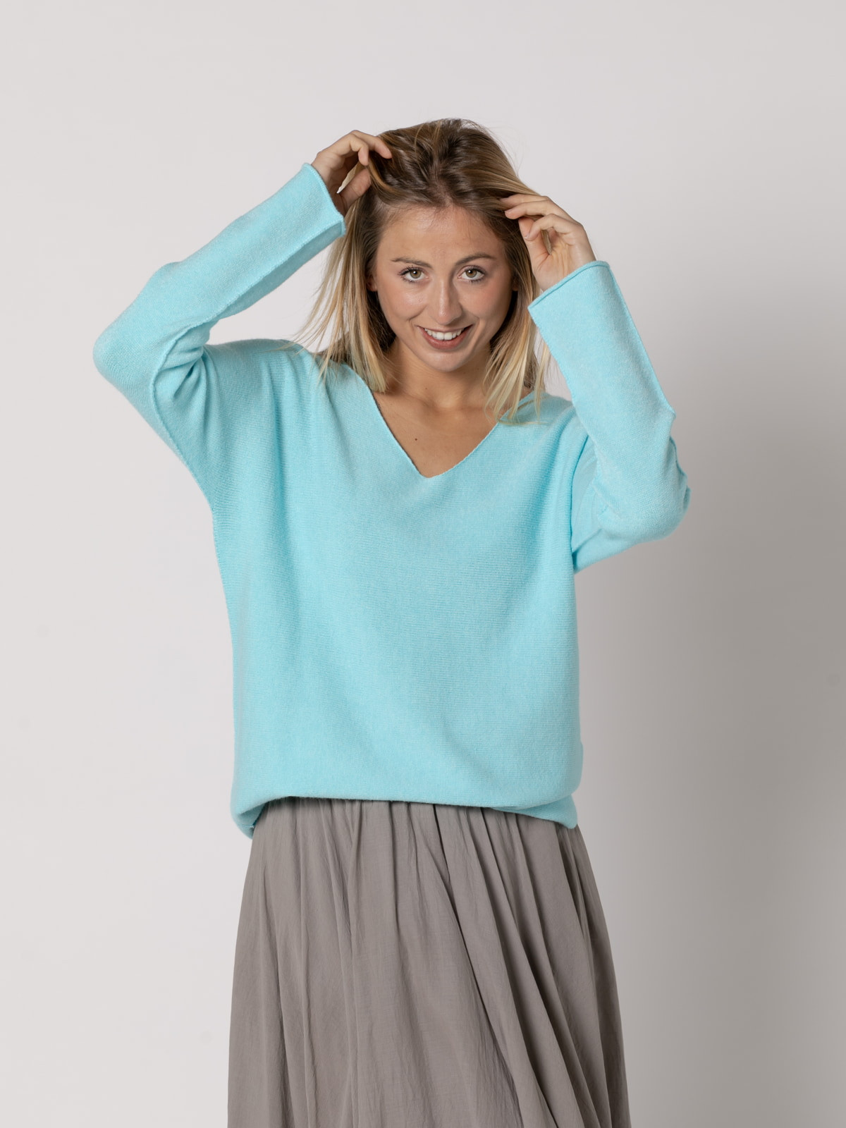 Jersey suave c/pico essence color Aqua
