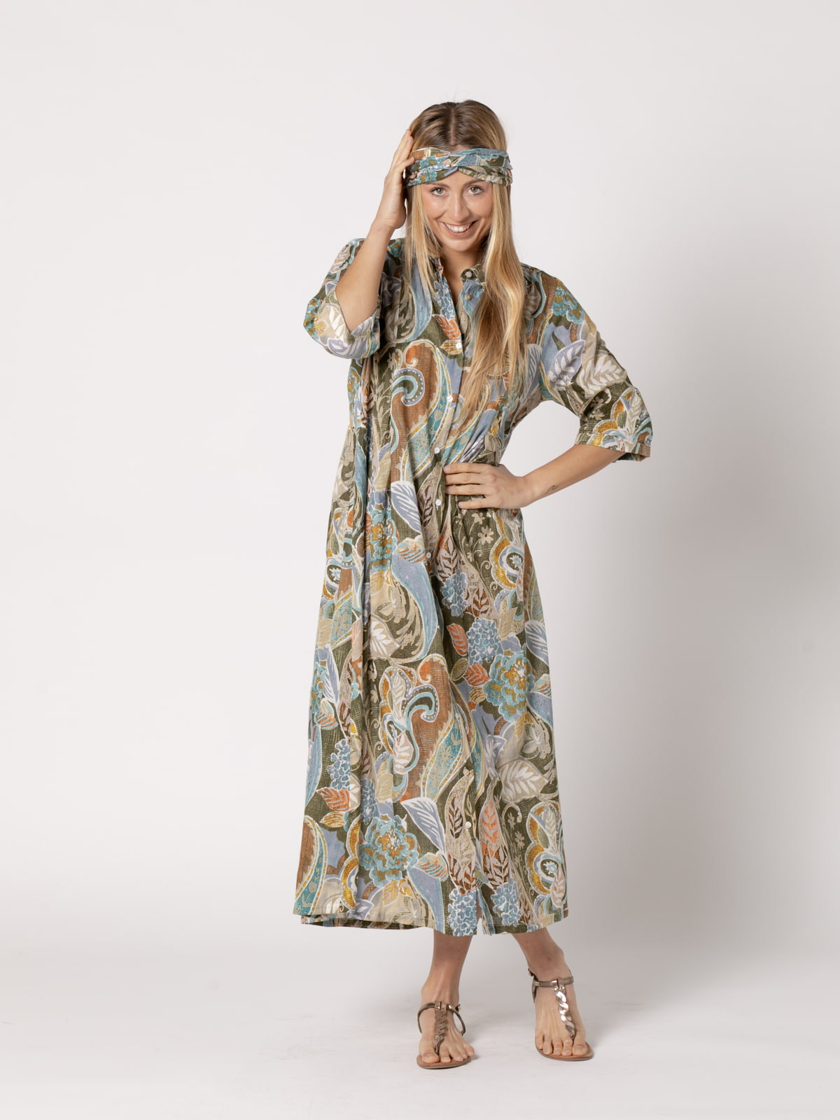 Long shirt dress  Khaki colour