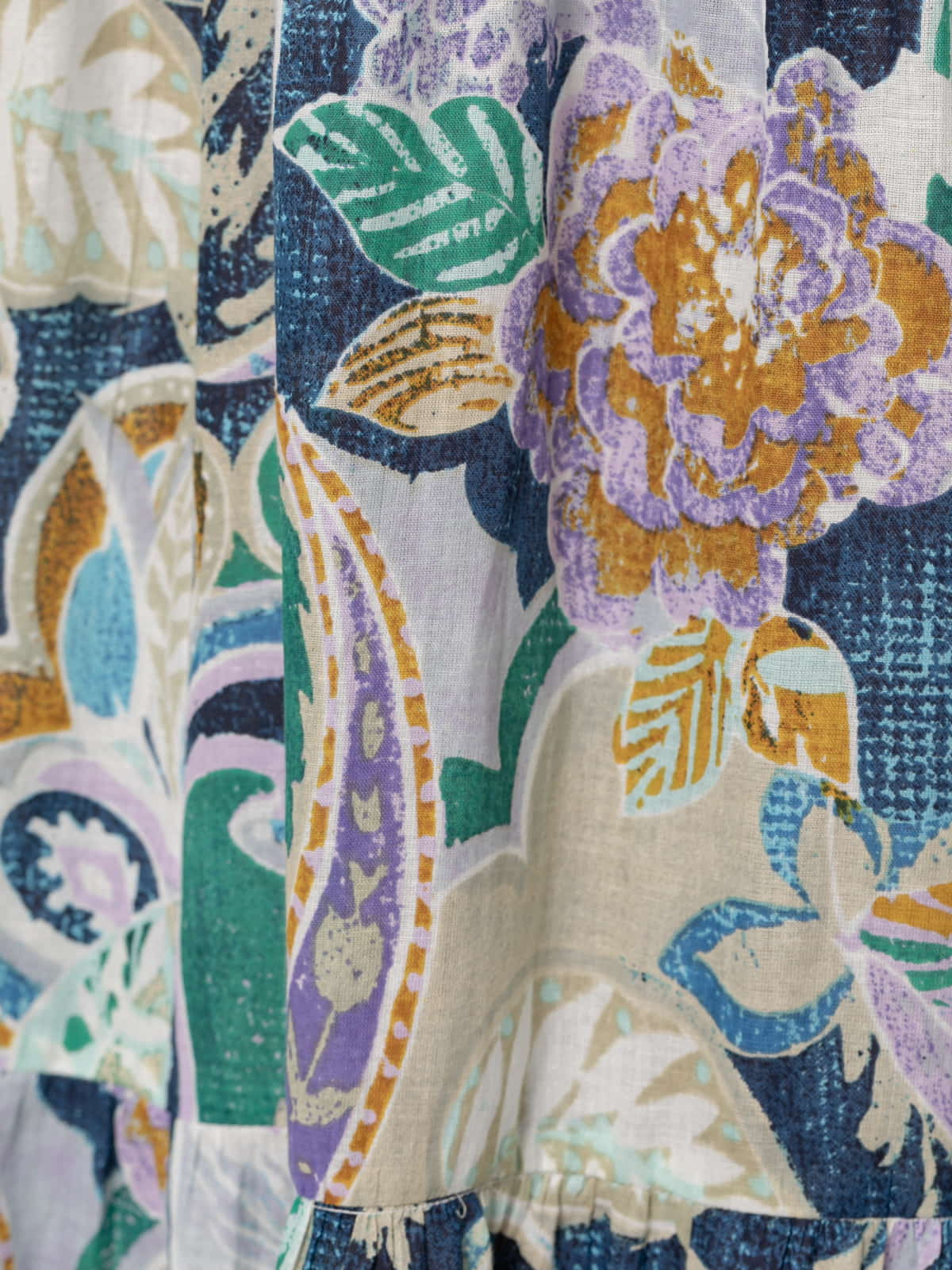 Printed V-neck dress  esmeralda colour