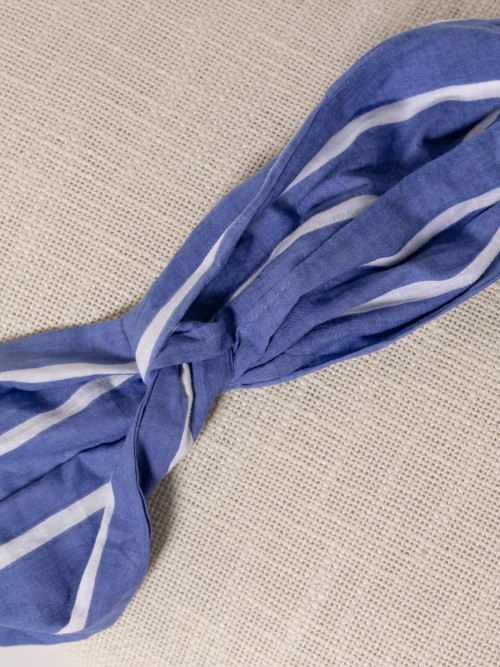 Bandana algodón 100% para pelo color Azul
