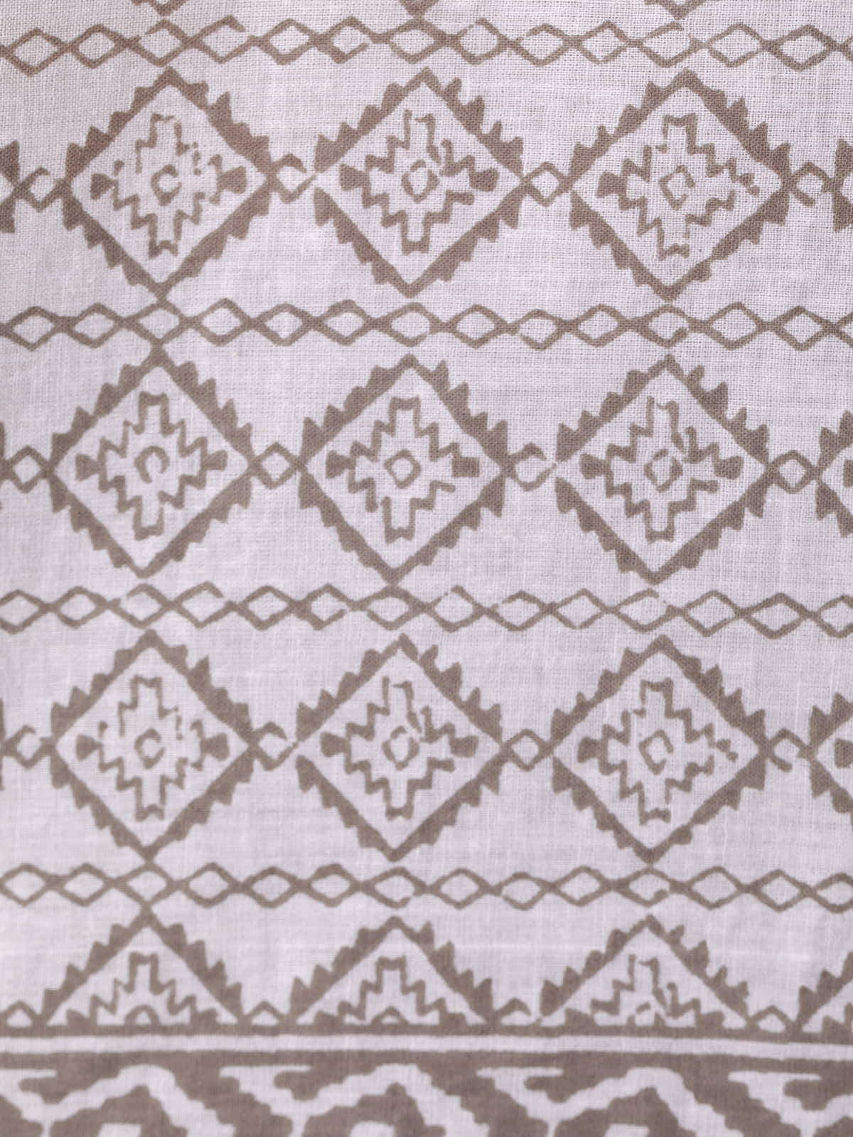 Blusa fluida cotton voile dibujos color Taupe