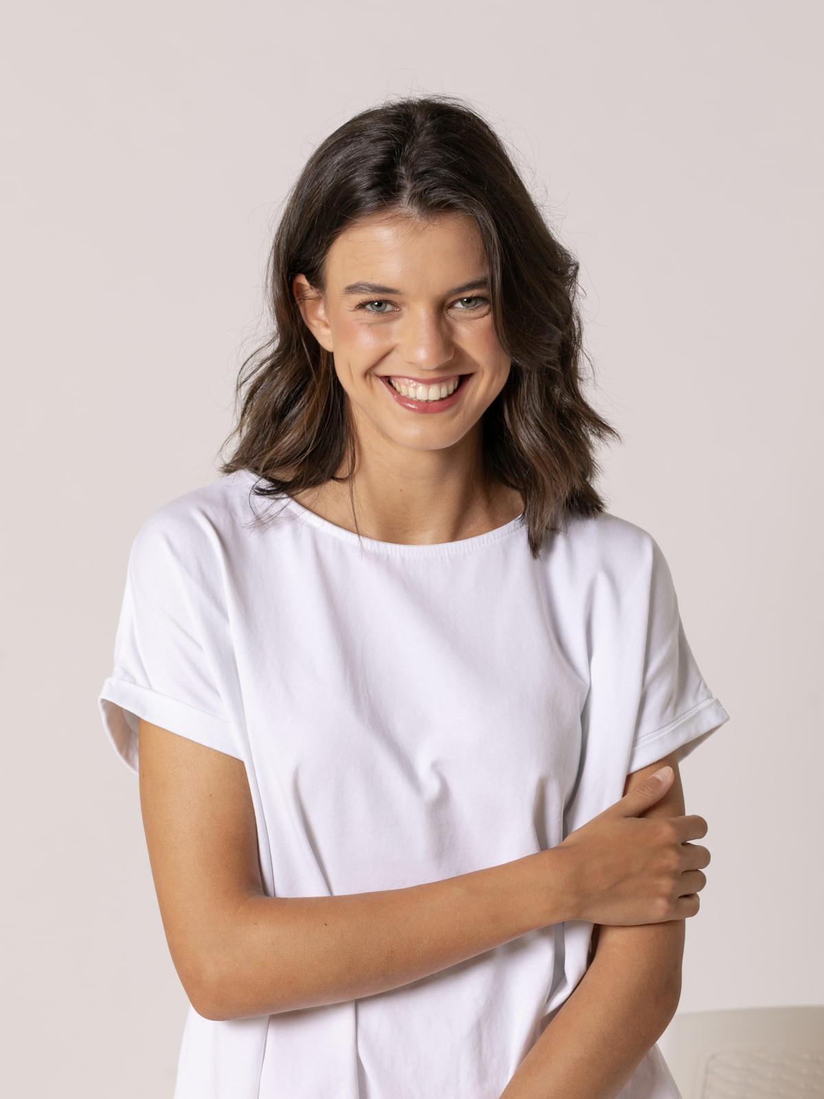 Camiseta cotton 100% diseño en A color Blanco