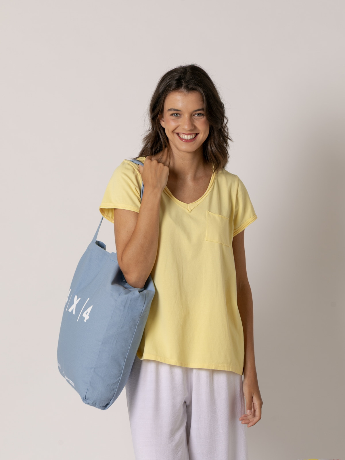 Bolsa shopper 4x4 woman color Azul