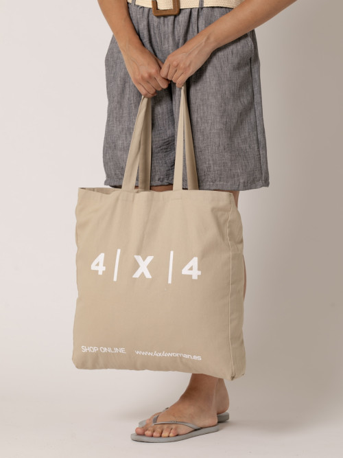 Bolsa shopper 4x4 woman color Beige