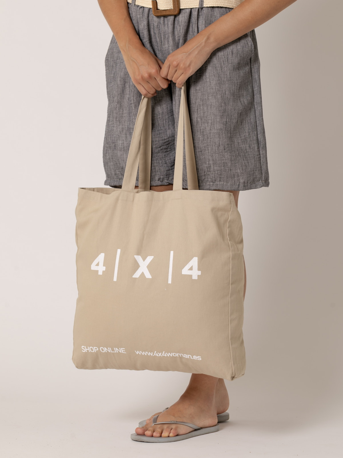 Bolsa shopper 4x4 woman color Beige