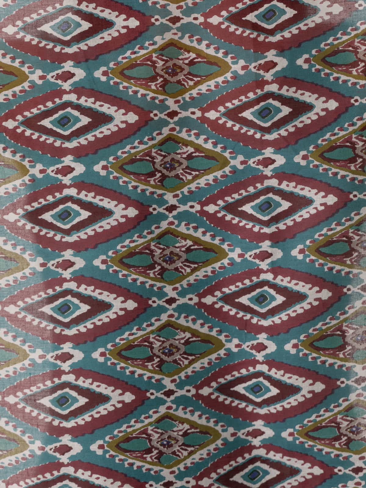 100% cotton rhombus pattern scarf  Blue colour