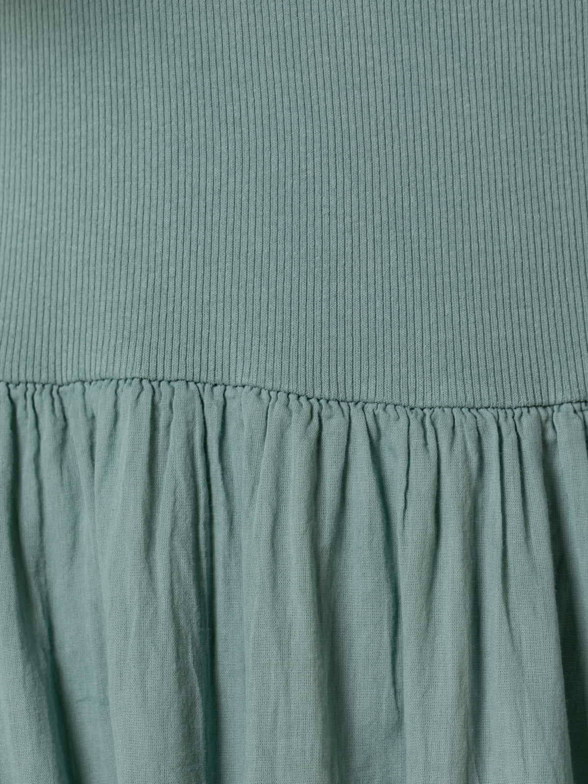 100% cotton wide strap dress  Green colour