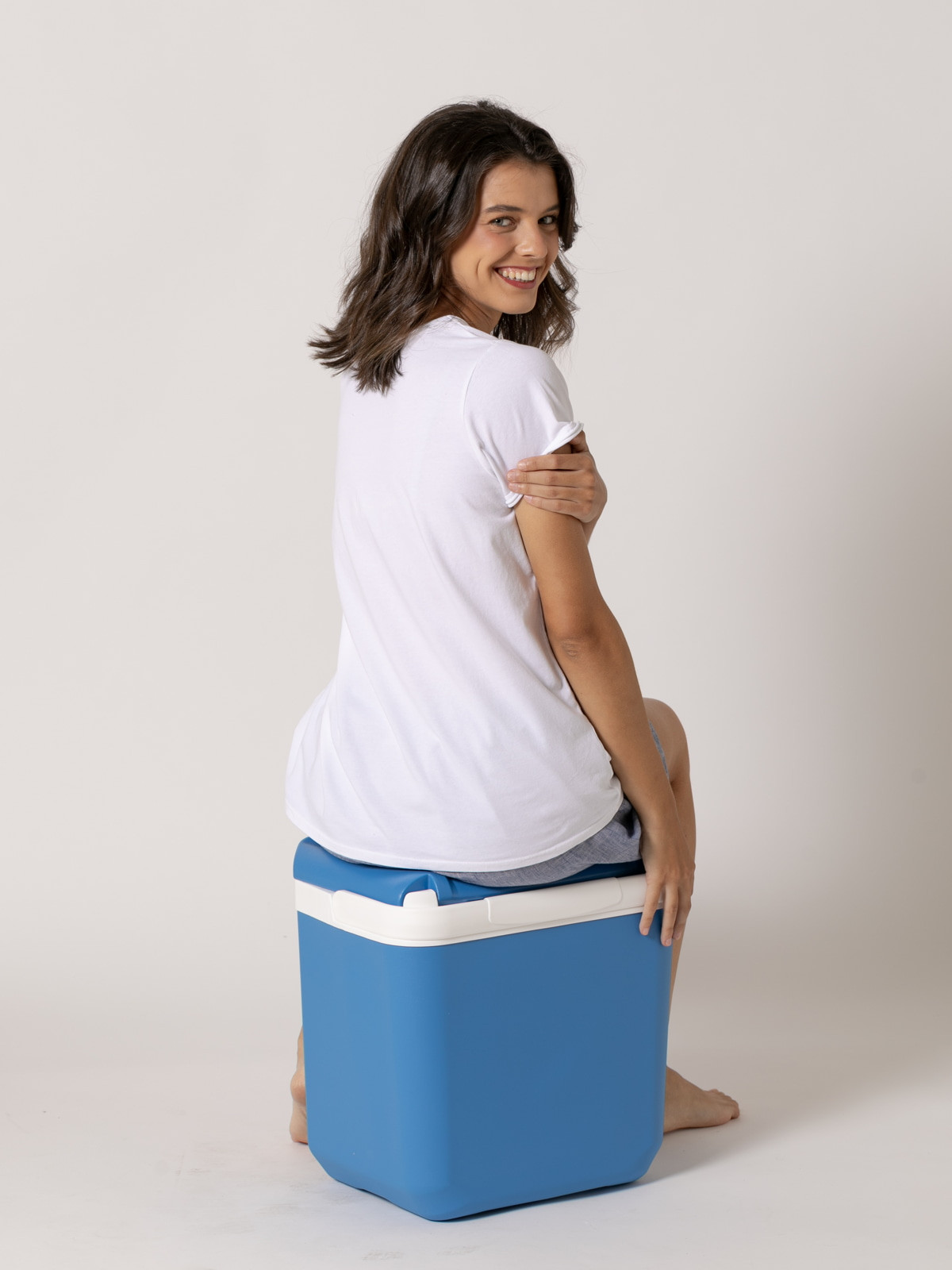 Camiseta algodón 100% essence escote pico color Blanco