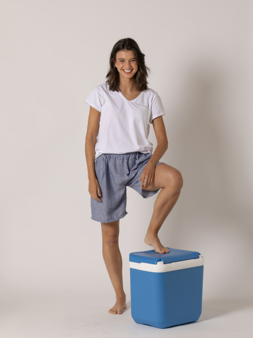 Short bosillos trendy color azul oscuro