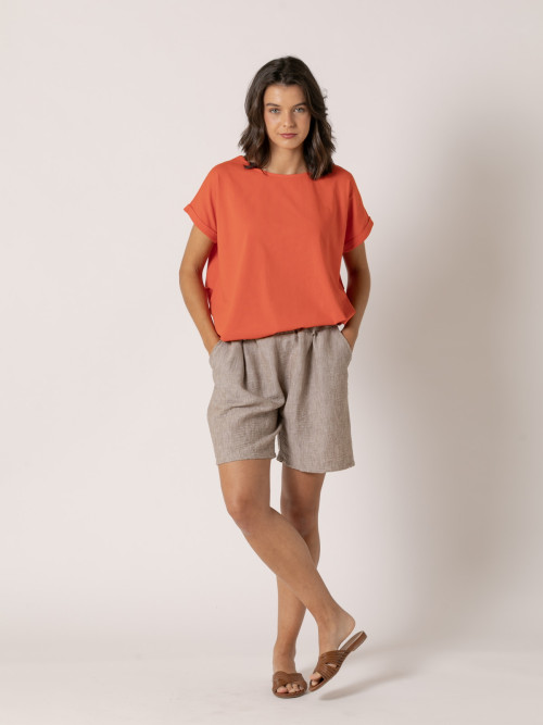 Trendy pocket shorts  Taupe colour
