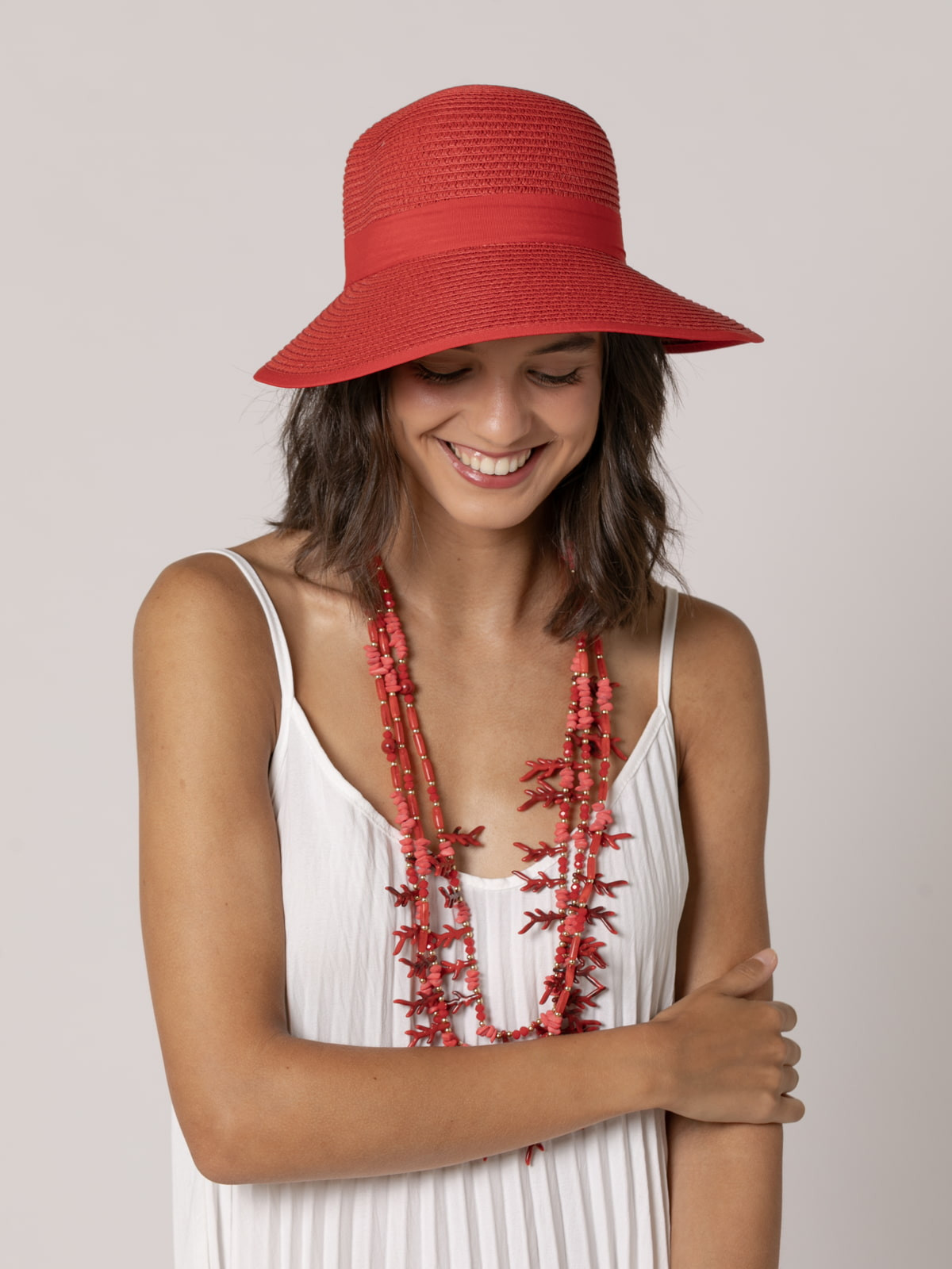 Vestido tirantes tableado color Blanco