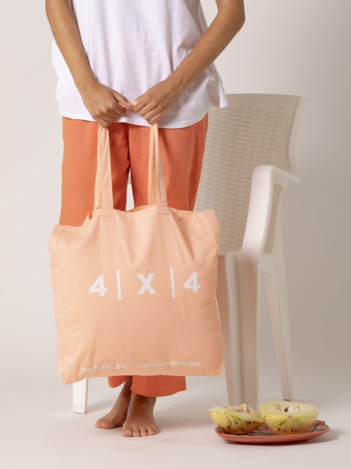 Bolsa shopper 4x4 woman color mandarina