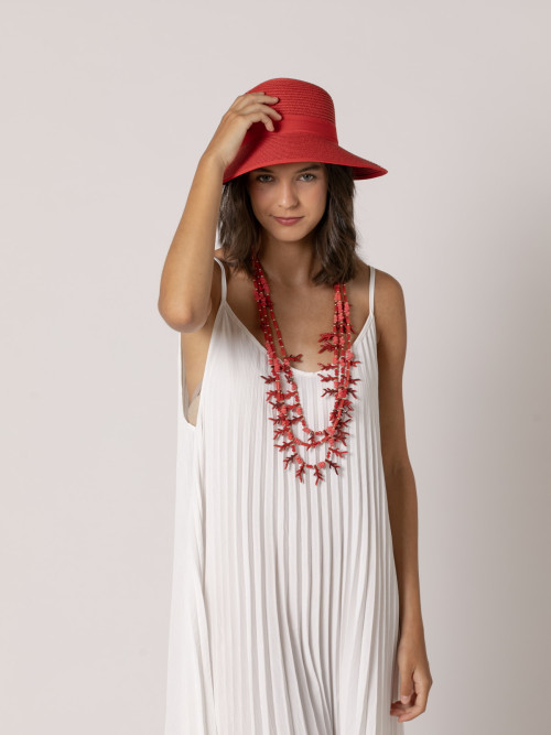 Matching bow hat  Red colour
