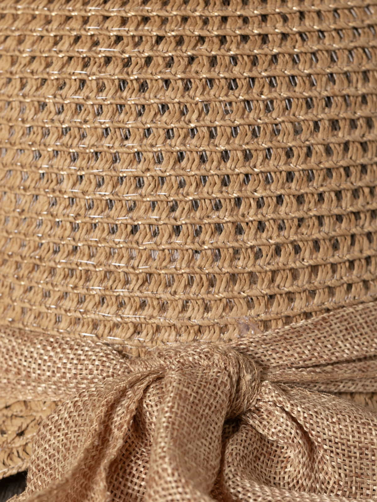 Sombrero gran visera brillo color Camel