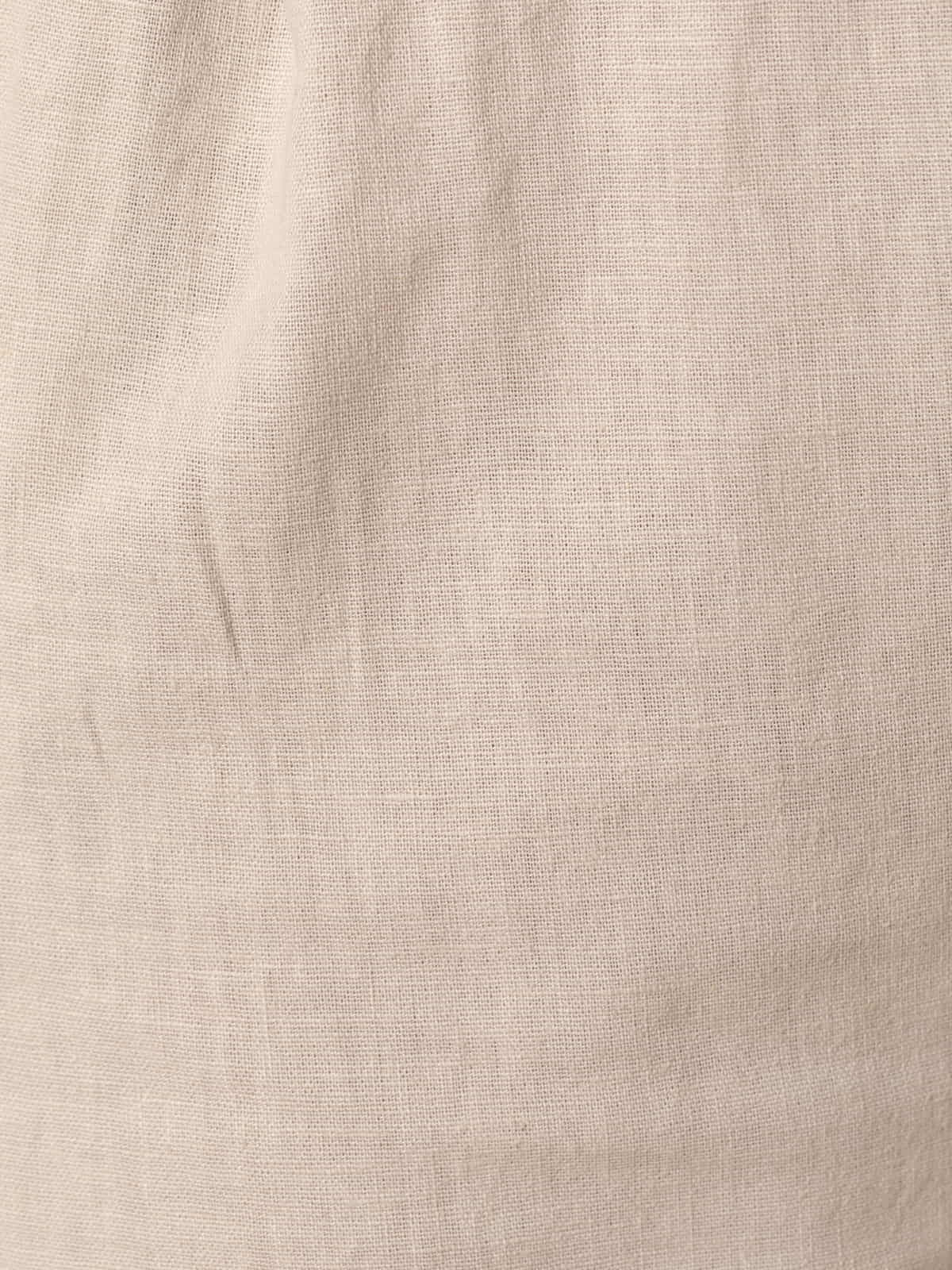 Pantalón lino momfit color Beige