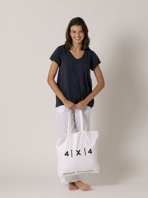 Bolsa shopper 4x4 woman color Blanco