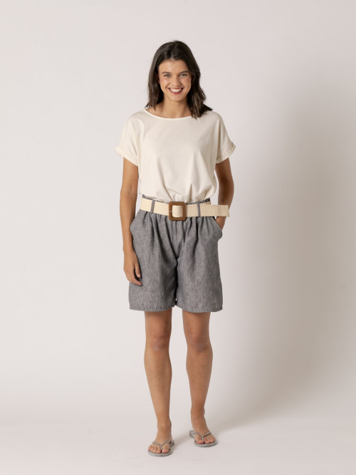 Short bosillos trendy color Gris