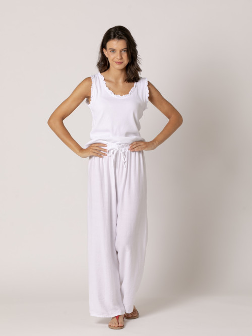 Pantalón confy color Blanco