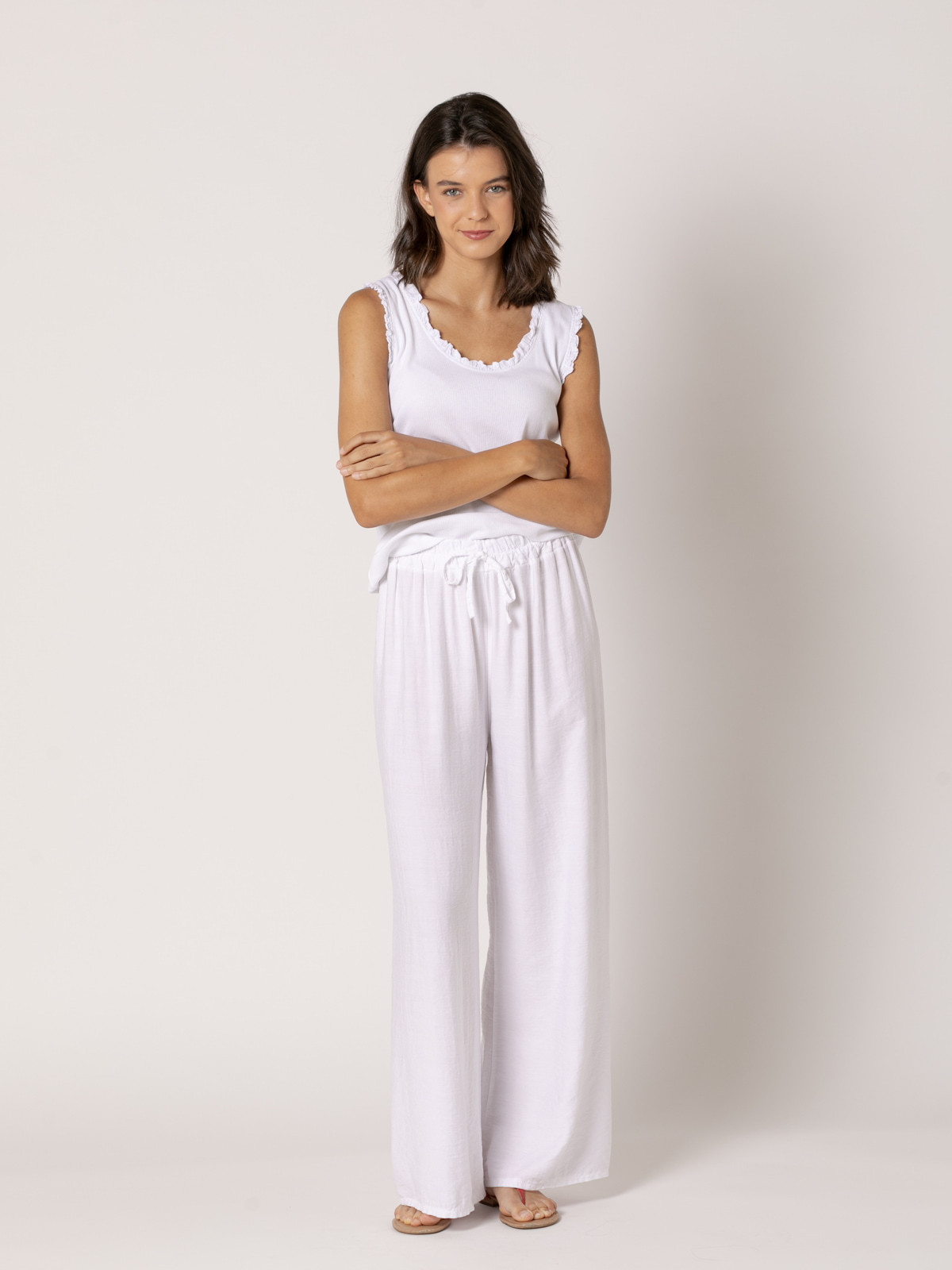 Pantalón confy color Blanco