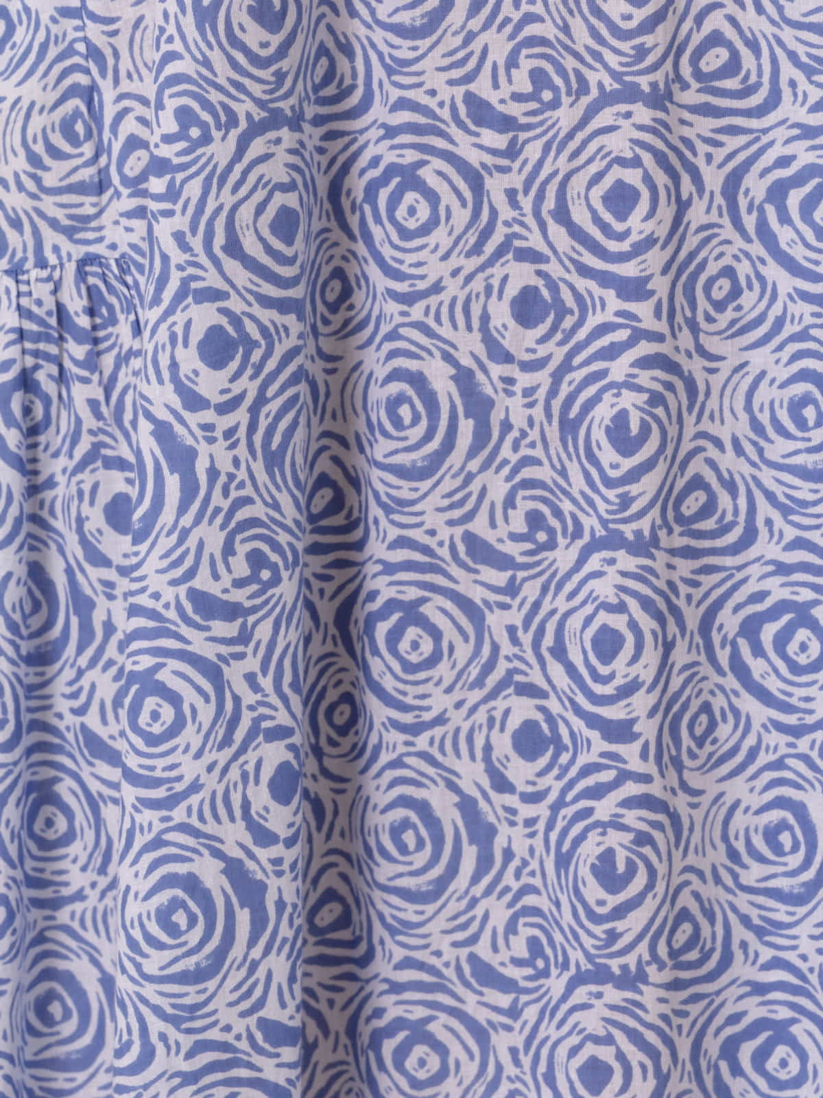 Vestido largo camelias 100% cotton color Azul