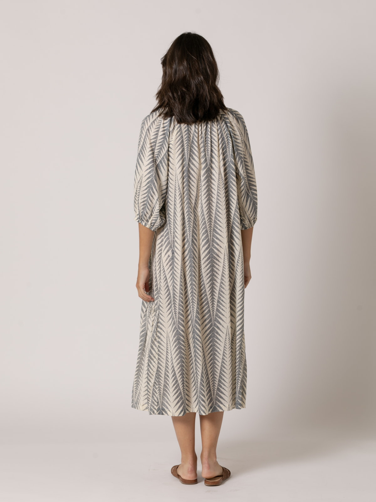 Vestido largo zebra diseño trendy 100% cotton color Caqui
