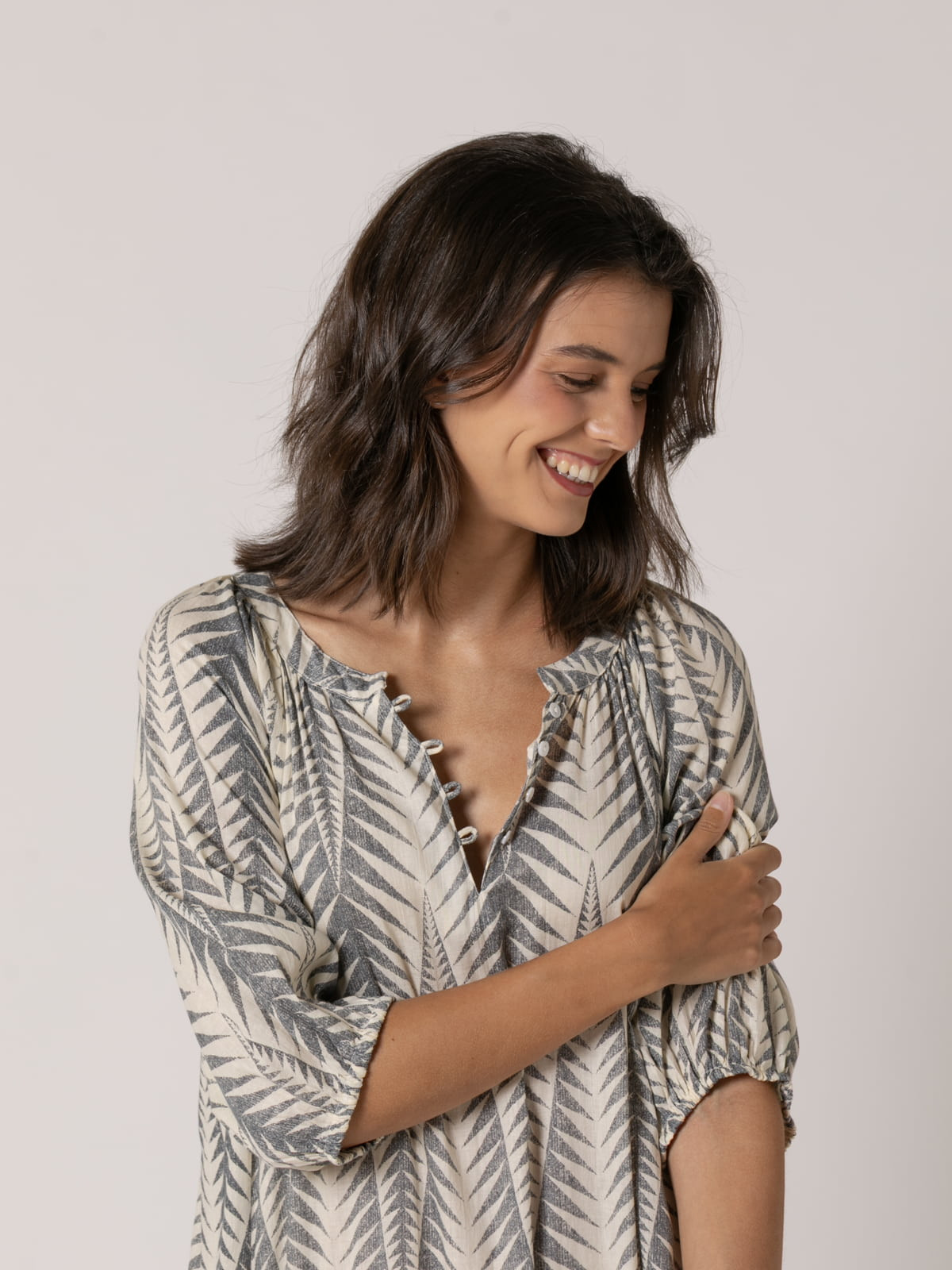 Vestido largo zebra diseño trendy 100% cotton color Caqui