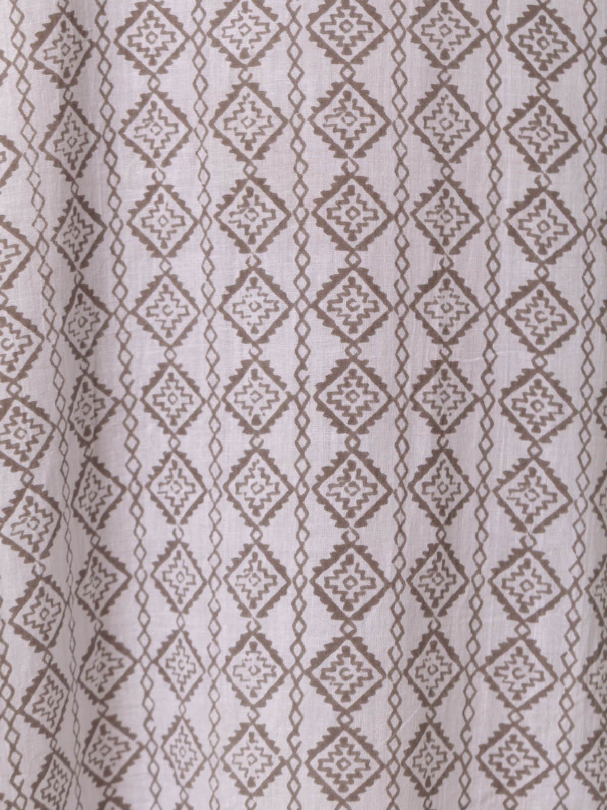 Vestido largo dibujo rombito 100% cotton color Taupe