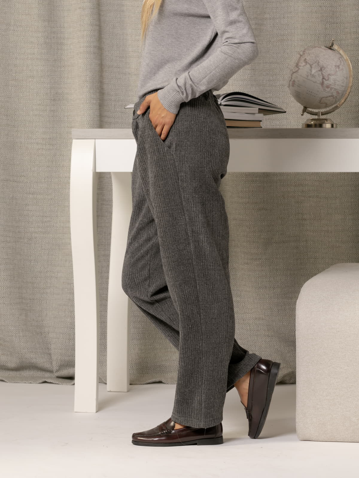 Pantalon pana elastica