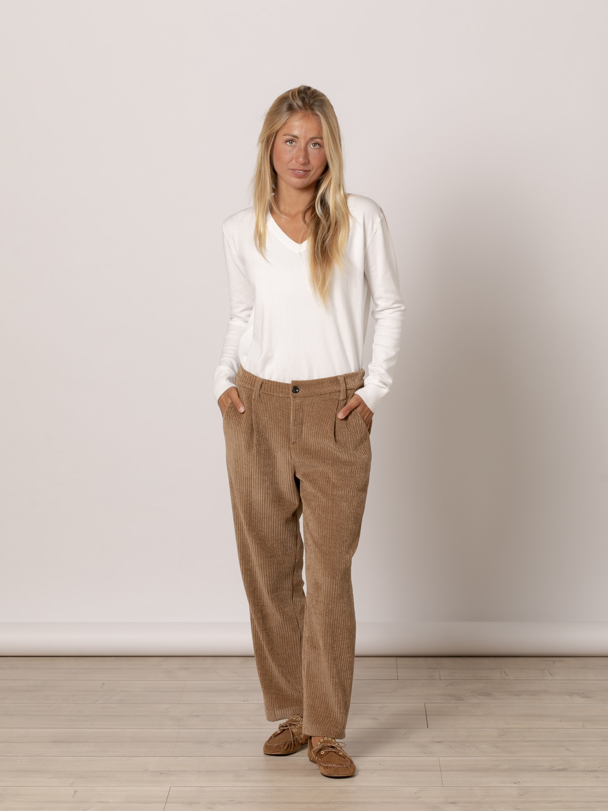 Pantalon pana elastica
