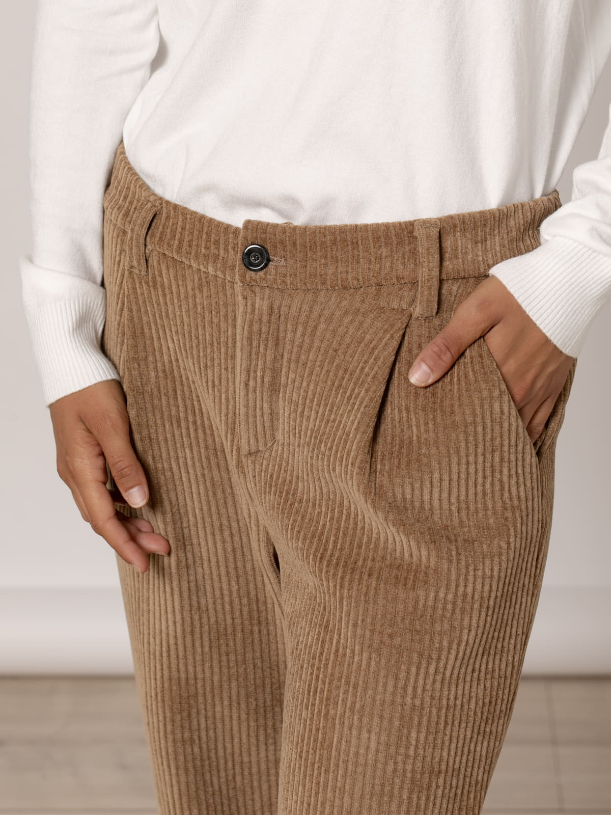 Pantalon pana elastica
