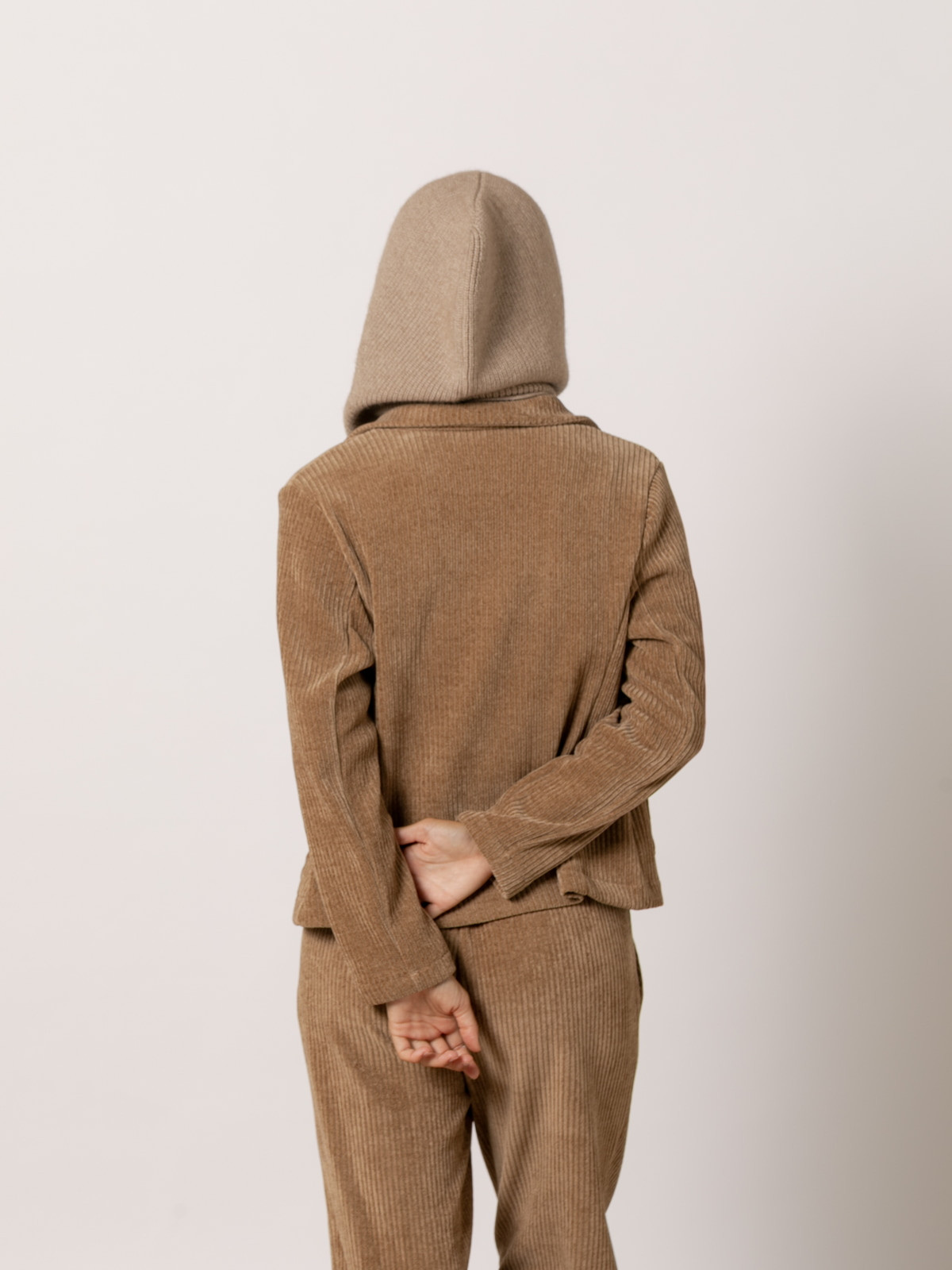Short stretch corduroy blazer  Camel colour