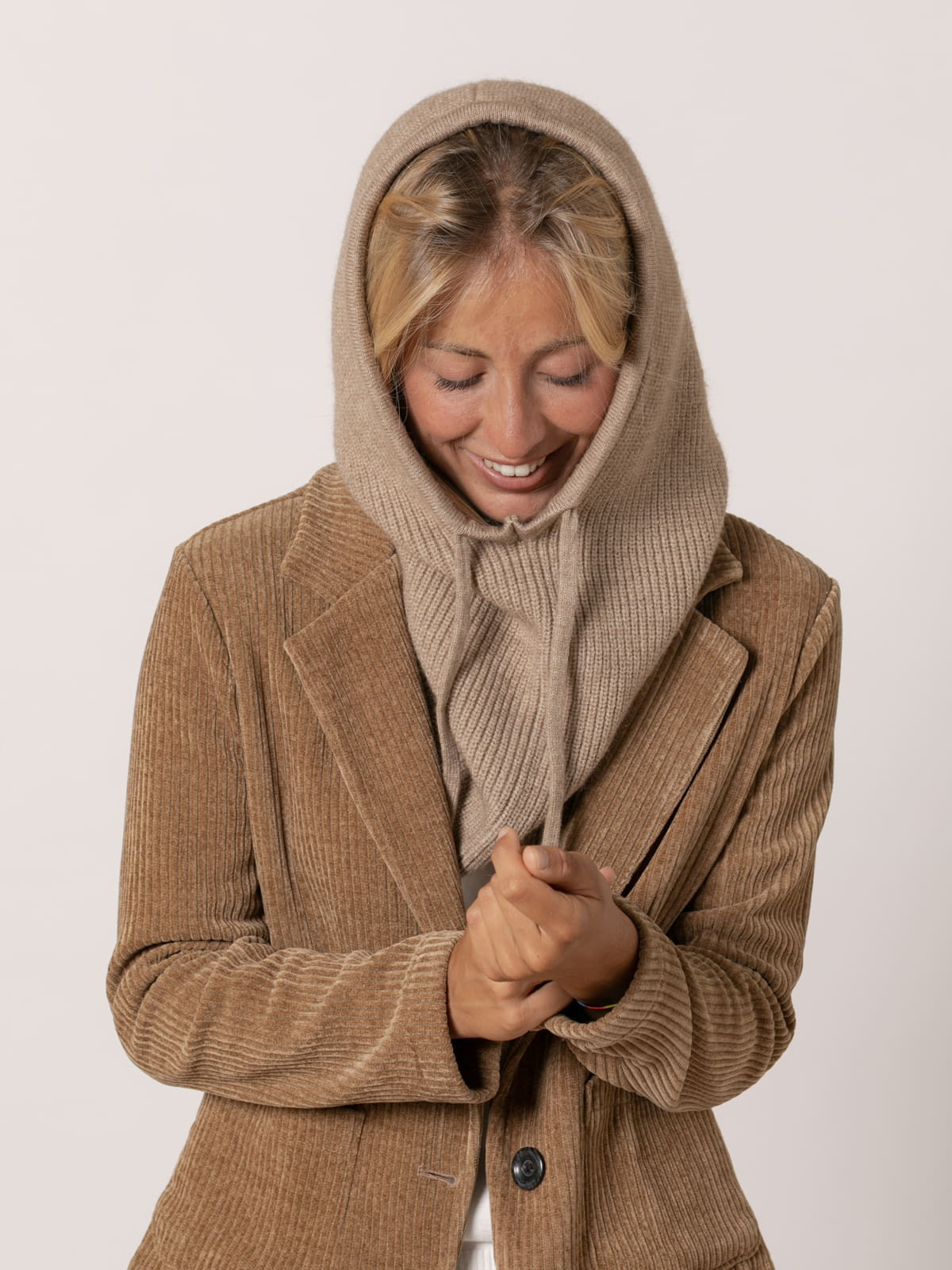 Short stretch corduroy blazer  Camel colour
