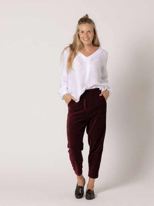 Pantalon velvet baggy