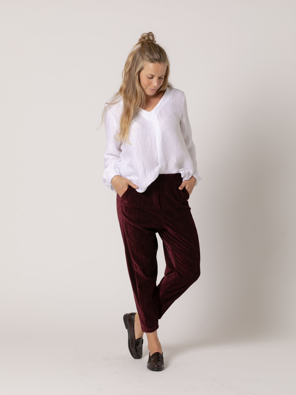 Pantalon velvet baggy