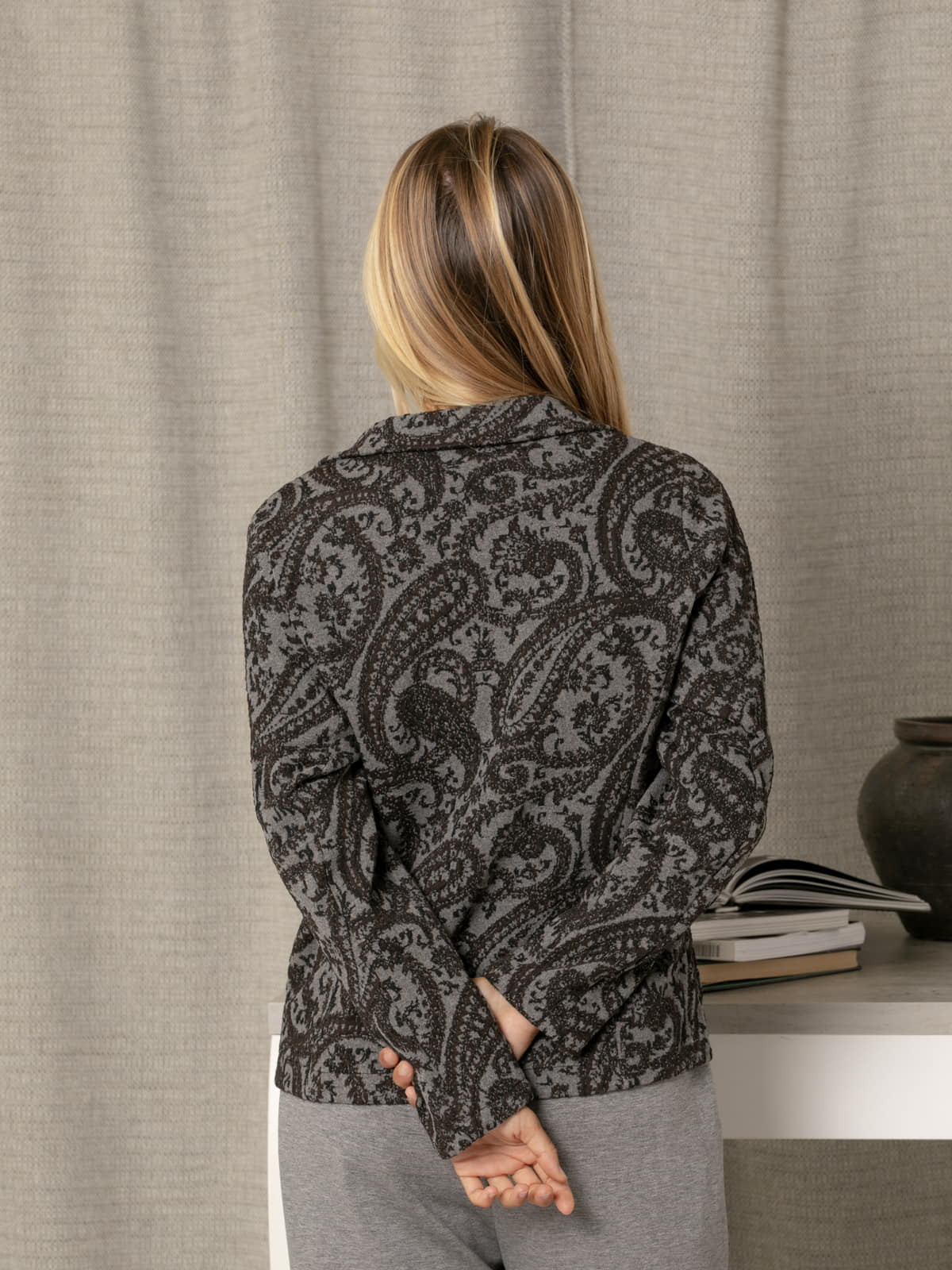 Comfy cashmere blazer  Marrón  colour