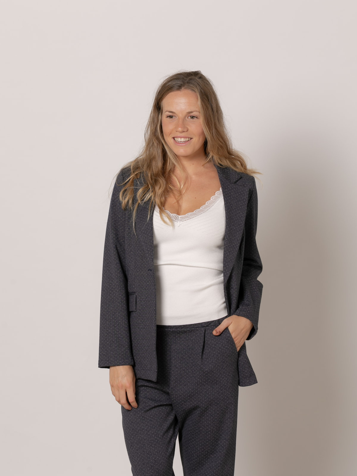 Speckled blazer  Blue Navy colour