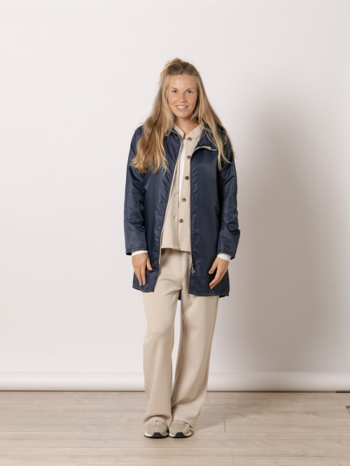 Gabardina cremallera color Azul