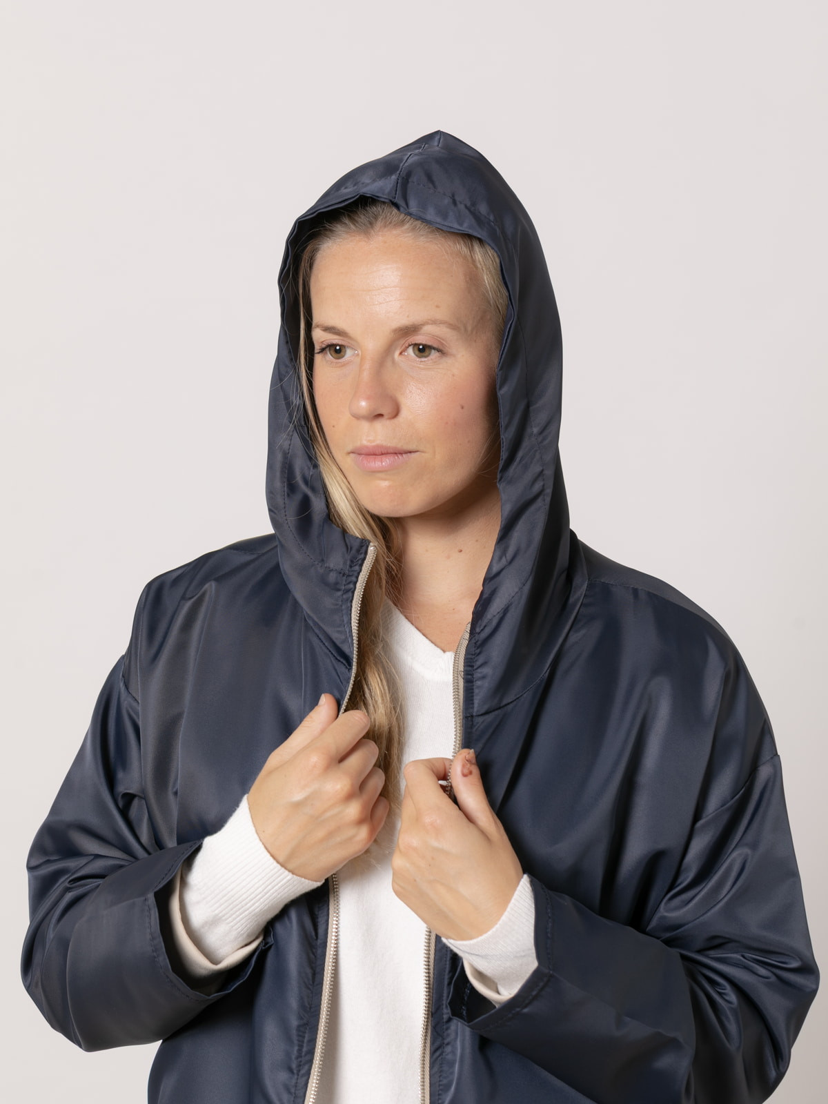 Zipper trench coat  Blue colour