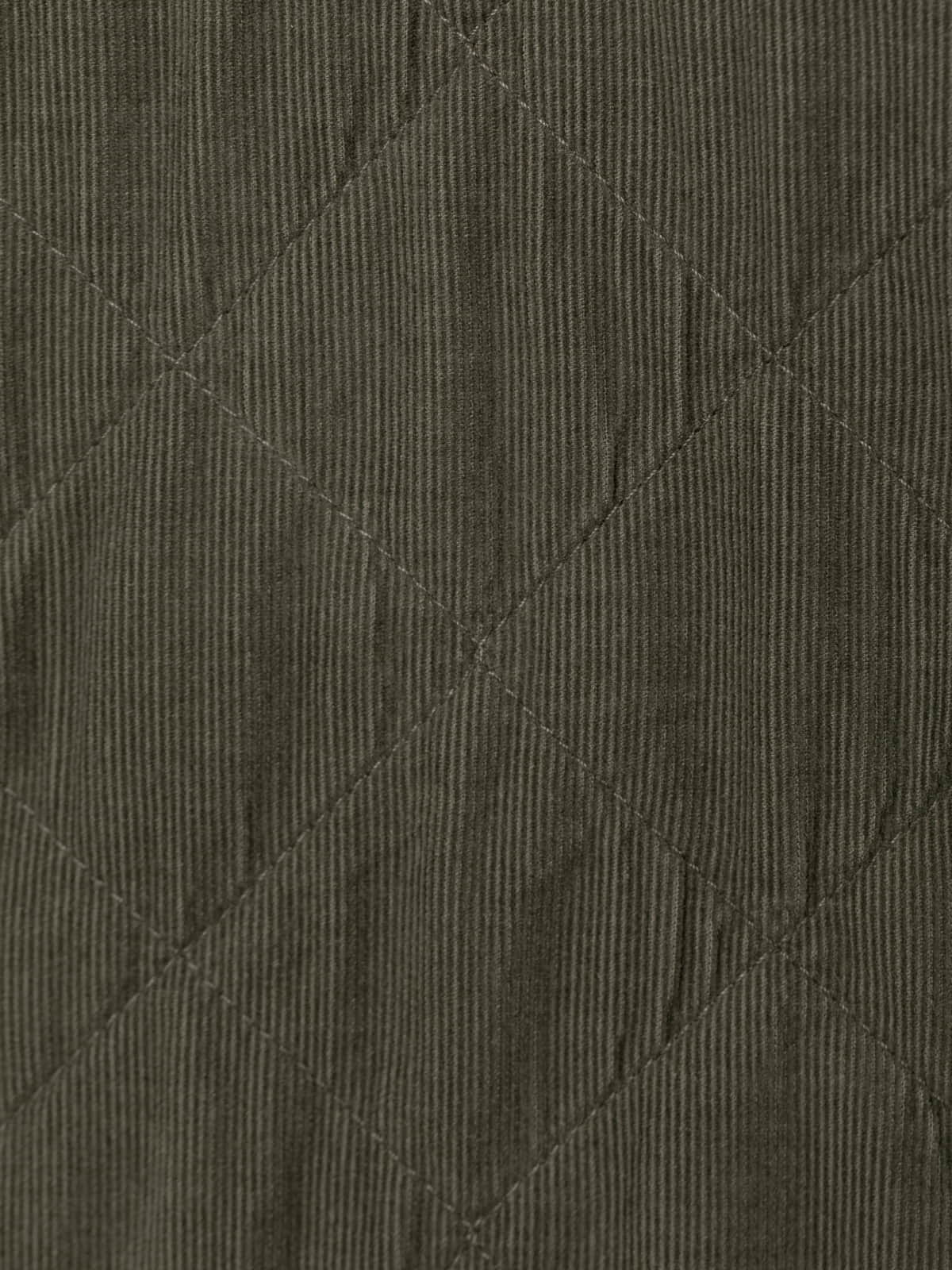 Micro corduroy quilted jacket  Green colour