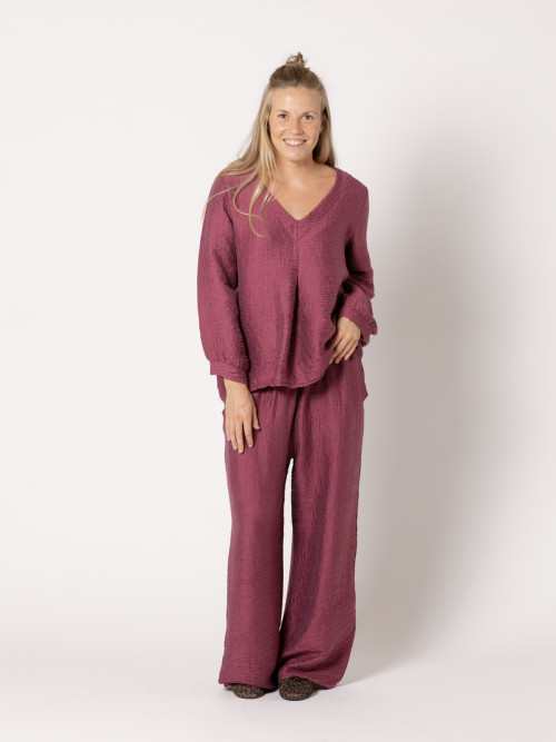 Terry shirt with shiny peak  Mallow colour