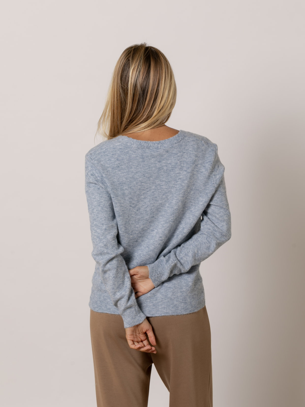 Chaqueta c/pico cachemire like color Azul