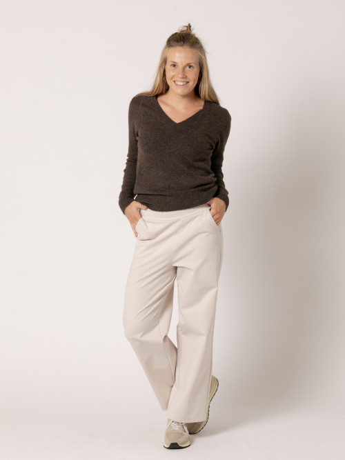 Pantalon wide leg algodon