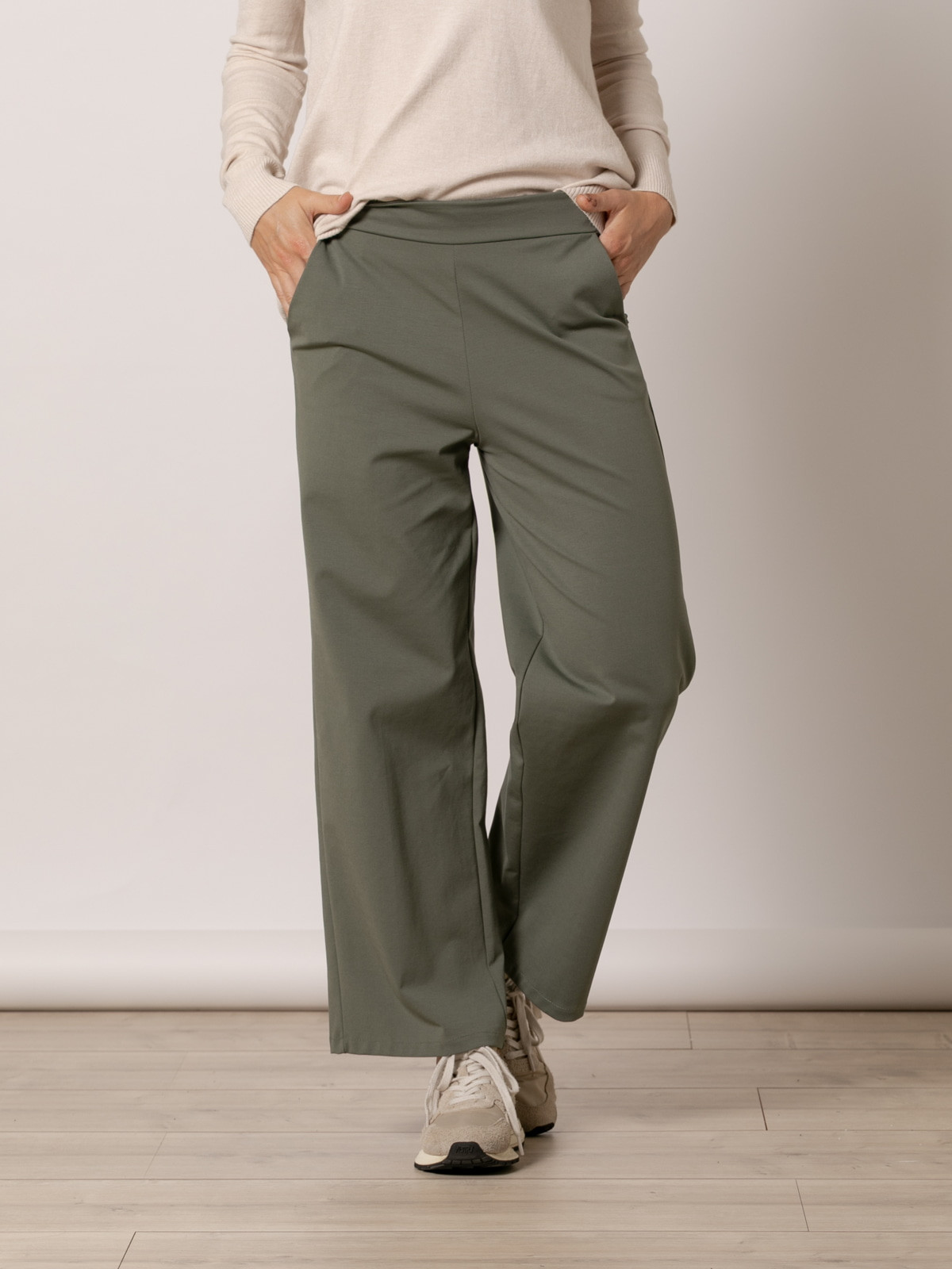 Pantalon wide leg algodon