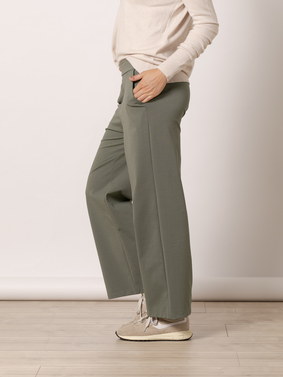 Pantalon wide leg algodon