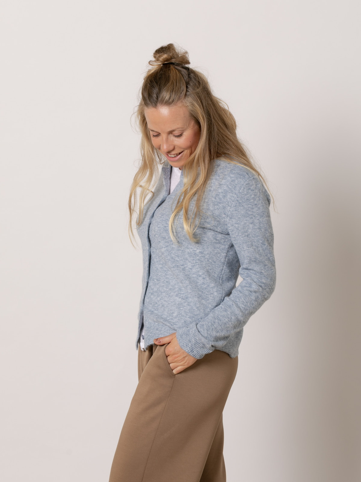Chaqueta c/caja cachemire like color Azul