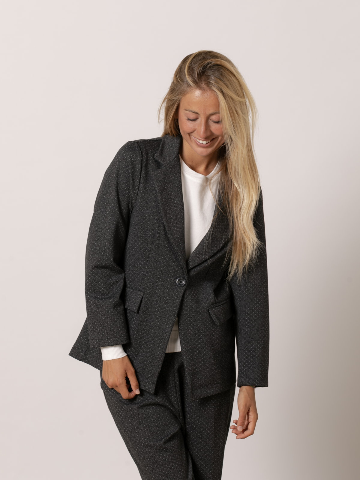Speckled blazer  Grey colour