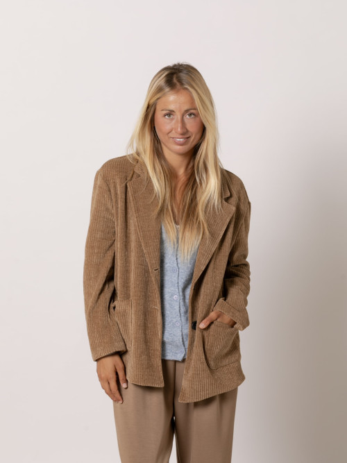 Americana oversize pana elástica color Camel